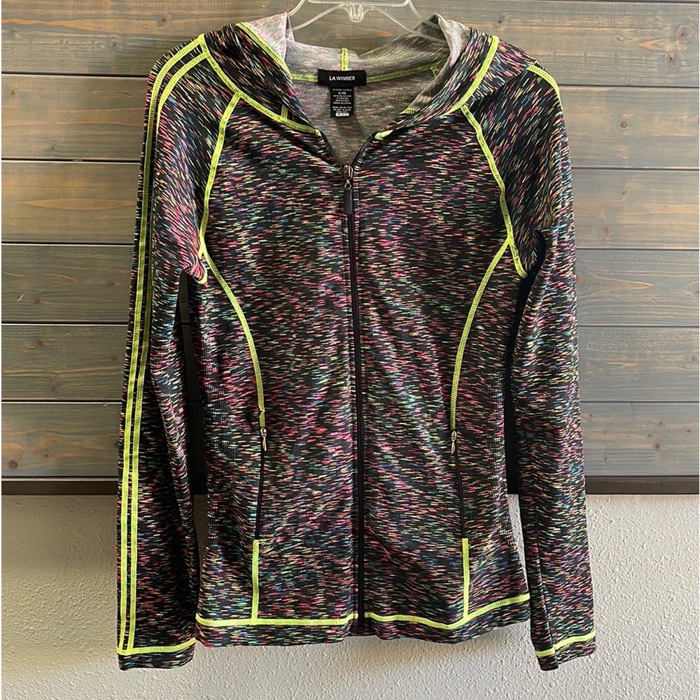 Colorful Zip Hooded Sweatshirt